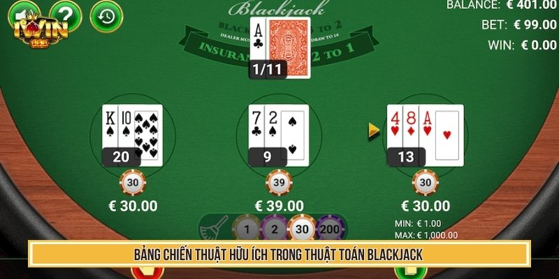 Bảng chiến thuật hữu ích trong thuật toán blackjack