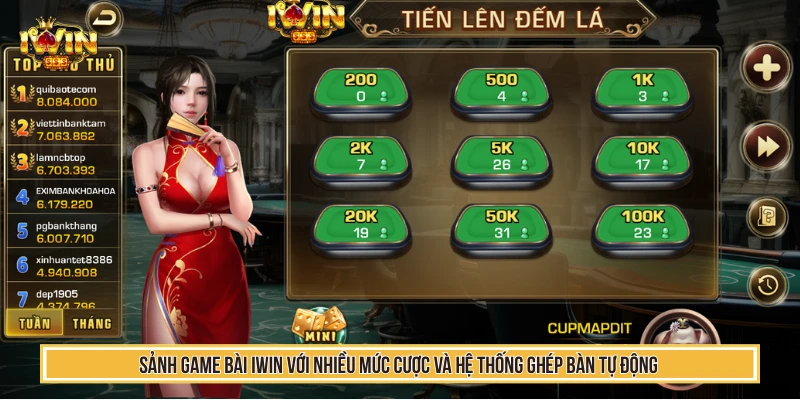 IWIN - Tải Iwin Club Game Sòng Bài Thượng Lưu Top 1 VN 14 Sảnh game bài IWIN với nhiều mức cược và hệ thống ghép bàn tự động
